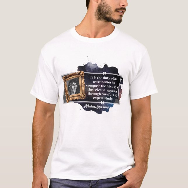 Nicolaus Kopernicus Zitat T-Shirt (Vorderseite)