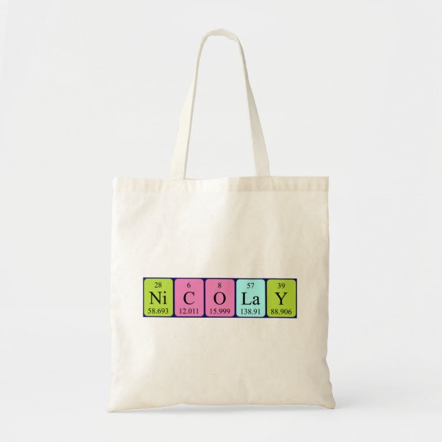 Nicolay Periodenname Totbeutel Tragetasche (Vorne)