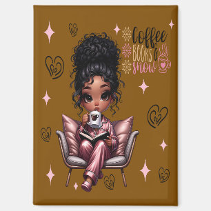 Nicole Coffee Books Magnet