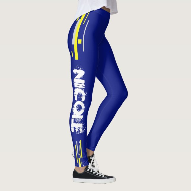 Nicole Fügen Sie Ihren Namen Abstrakt Art Leggings (Rechts)