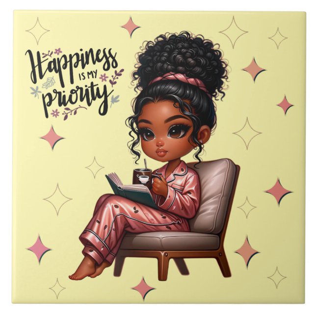 Nicole Glück ist meine vorrangige Keramik Fliese (Vorderseite)