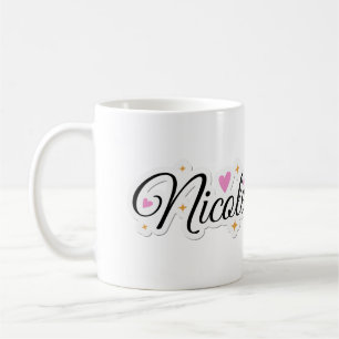 Nicole Name niedlich Design Kaffeetasse
