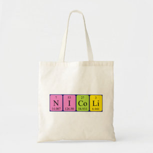Nicoli Periodenname Totbeutel Tragetasche