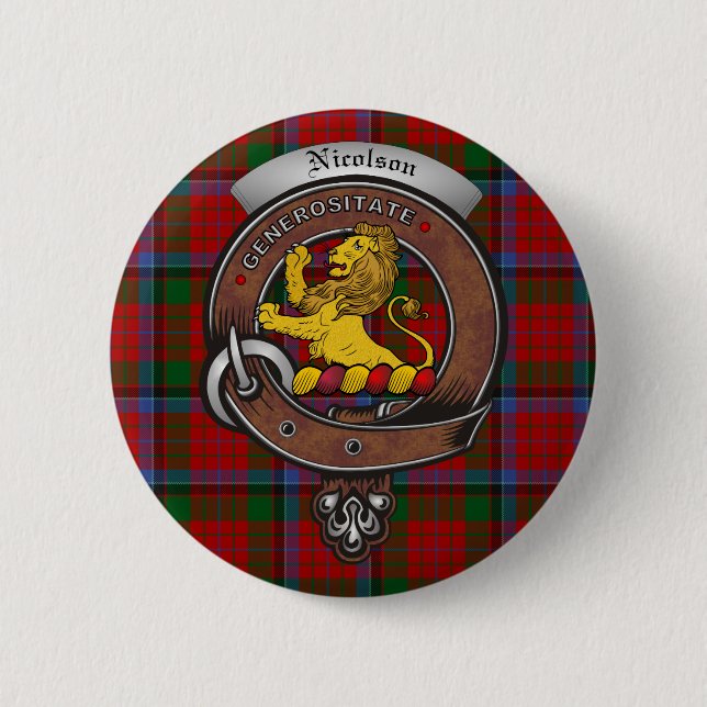 Nicolson Clan Abzeichen Buttons (Vorderseite)