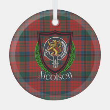 Nicolson schottischer Clan Tartan & Wappen