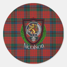 Nicolson Schottischer Clan Tartan & Wappen