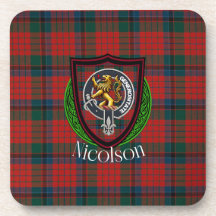 Nicolson Scottish Clan Tartan & Crest