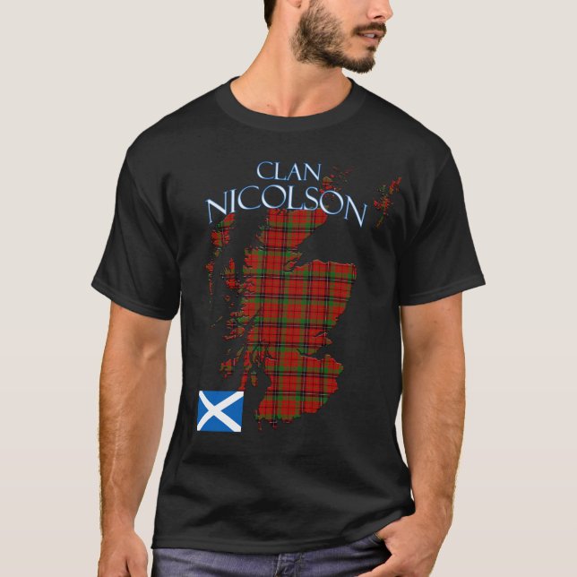 Nicolson Scottish Clan Tartan Scotland T-Shirt (Vorderseite)