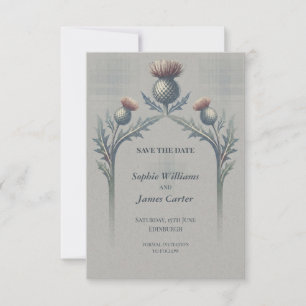 Nicolson Tartan Distel Hochzeit - Termin vormerken Save The Date