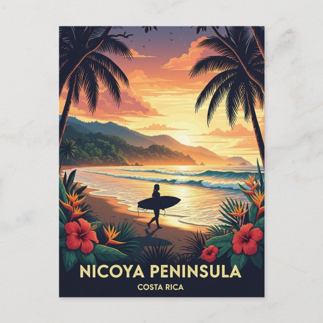 Nicoya Halbinsel Costa Rica Travel Postkarte (Vorderseite)