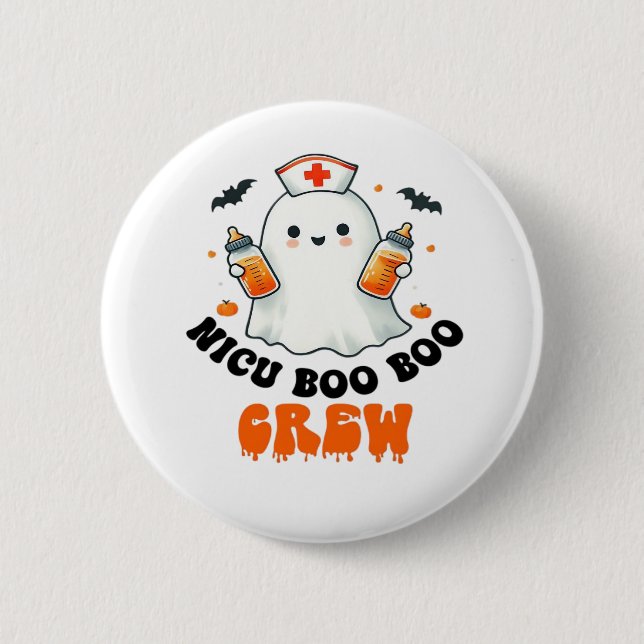 Nicu boo boo Crew halloween, Nicu Boo Crew Funny N Button (Vorderseite)