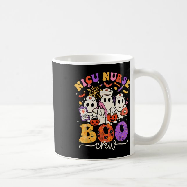Nicu Boo Crew Kostüm Funny Nurse Ghost Halloween Kaffeetasse (Rechts)