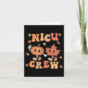 Nicu Crew Pumpkin Leaf Fall Nicu Nurse Halloween Karte