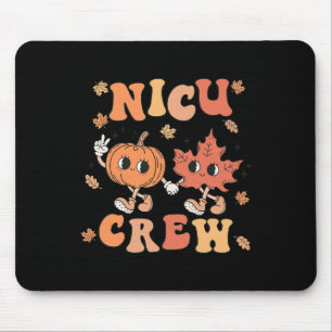 Nicu Crew Pumpkin Leaf Fall Nicu Nurse Halloween Mousepad
