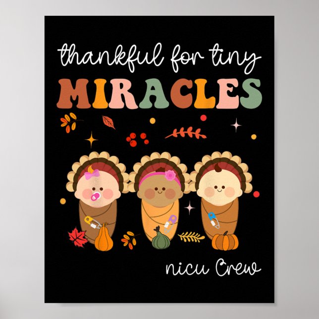 Nicu Crwe Erntedank Nurse Fall dankbar für Zinn Poster (Vorne)