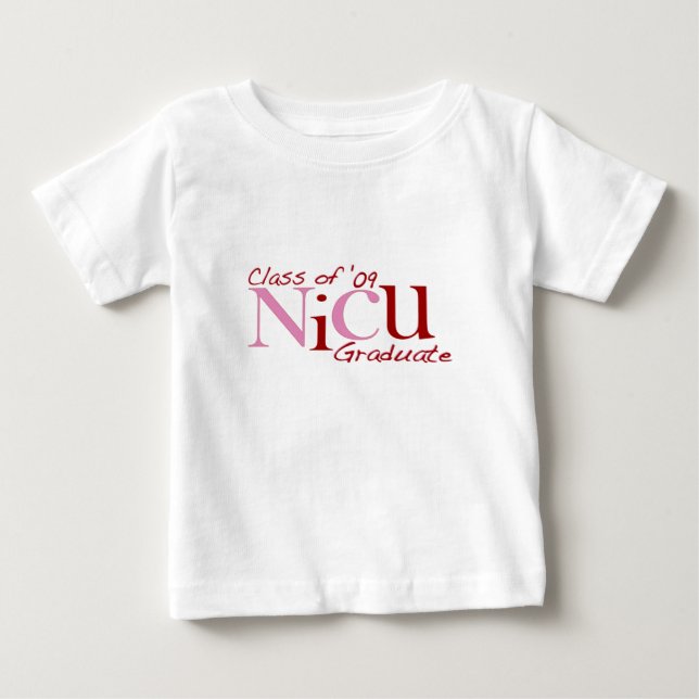 NICU Graduate Class of '09 (Pink) Baby T-shirt (Vorderseite)