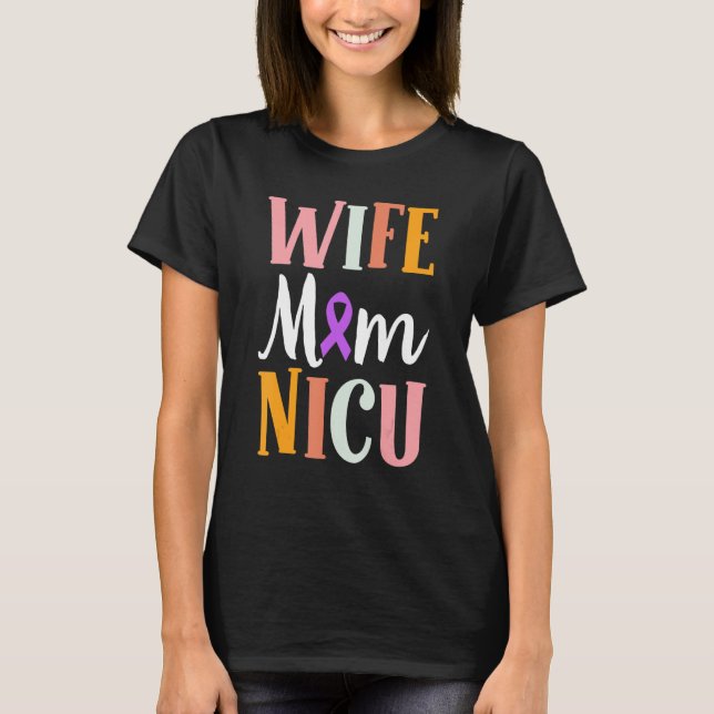 NICU Intensivstation Neugeborene Prämie Nurse T-Shirt (Vorderseite)