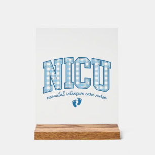 NICU-Krankenpfleger-Babifüße-Karree-Buchstaben-Sch Acrylschild