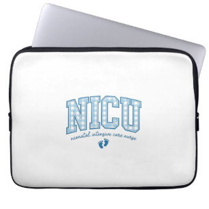 NICU-Krankenpfleger-Babifüße-Karree-Buchstaben-Sch Laptopschutzhülle