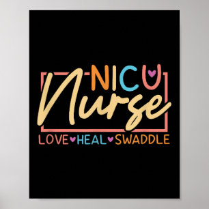 Nicu-Krankenschwester Liebe Heilen Wickeln Neonato Poster