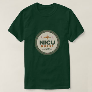 NICU-Krankenschwester Retro-Patch-Abzeichen-Gesche T-Shirt