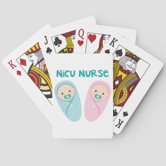 NICU Krankenschwester Spielkarten (Rückseite)