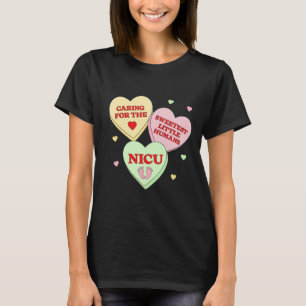 Nicu-Krankenschwester Valentins Herz Candy Arzt Rn T-Shirt