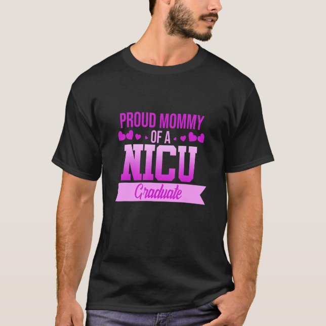NICU Mama Frühzeitige Geburtserwartung Monat Unter T-Shirt (Vorderseite)