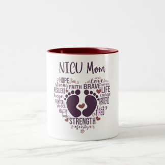 "NICU Mama" Preemie oder NICU Awareness Coffee Tas Zweifarbige Tasse