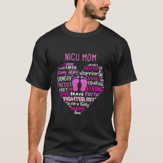 Nicu Mama Word Affirmates Job Quotes Neonatal Nur T-Shirt