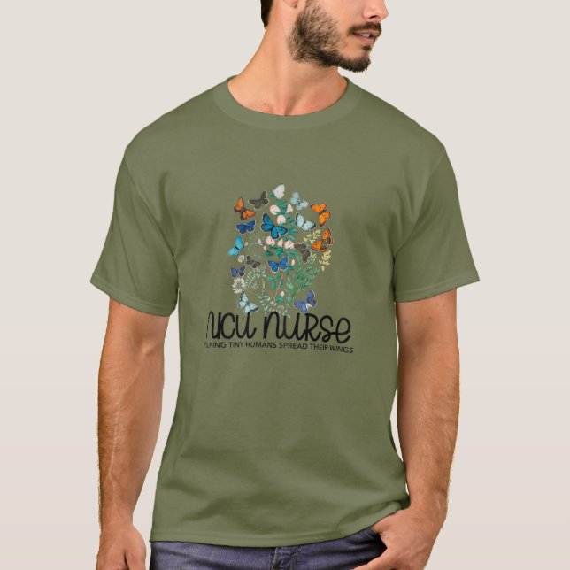 NICU Nurse Butterfells Tiny Humans Gift Neo T-Shirt (Vorderseite)