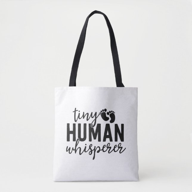 NICU Nurse gibt winzige menschliche Whisperer Neon Tasche (Vorderseite)