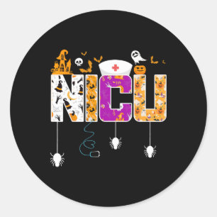 Nicu Nurse Halloween Hospital Party Fun Pflege St. Runder Aufkleber