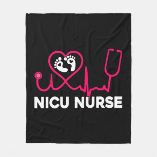 Nicu Nurse Heartbeat Shirt Fleecedecke