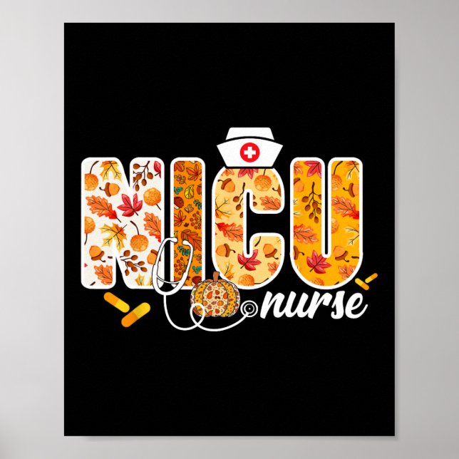 Nicu Nurse Herbst Herbst Erntedank gesund Poster (Vorne)