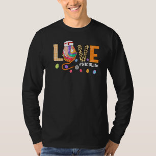 Nicu Nurse Kariert Egg Bunny Liebe Stethoscope Rn  T-Shirt