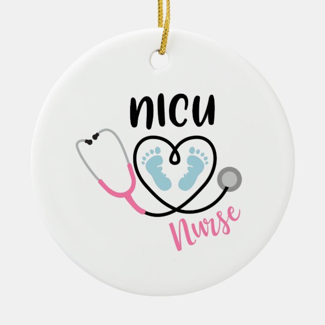 NICU Nurse Keramik Ornament (Vorne)