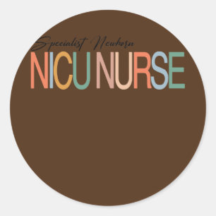 NICU Nurse Neonatal ICU Säugling Care Runder Aufkleber