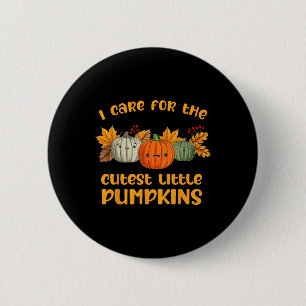 NICU Nurse Neonatal Niedliche Kleine Pumpkins Fall Button