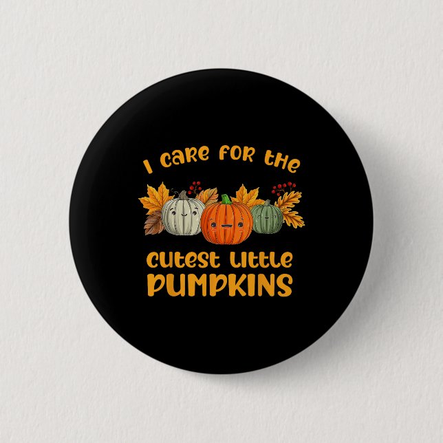 NICU Nurse Neonatal Niedliche Kleine Pumpkins Fall Button (Vorderseite)
