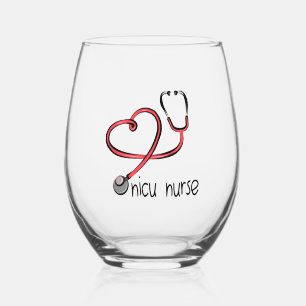 NICU Nurse - NICU Nurse Shirt - NICU Nurse Gift - Weinglas Ohne Stiel