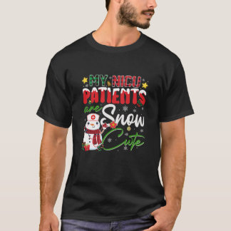 NICU Nurse Niedlich Snow Funny Christmas Pajamas B T-Shirt