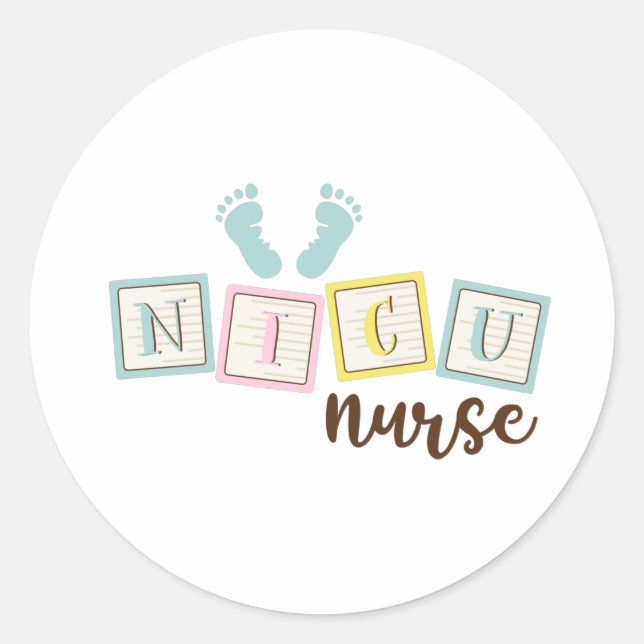 NICU Nurse Runder Aufkleber (Vorderseite)