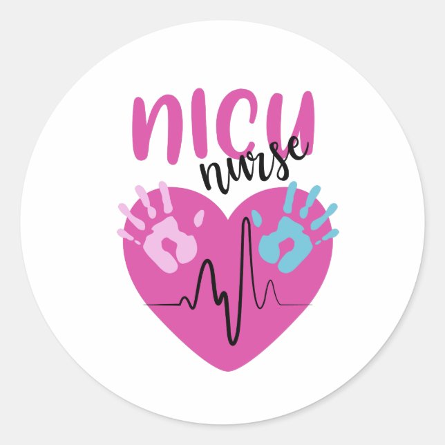 NICU Nurse Runder Aufkleber (Vorderseite)