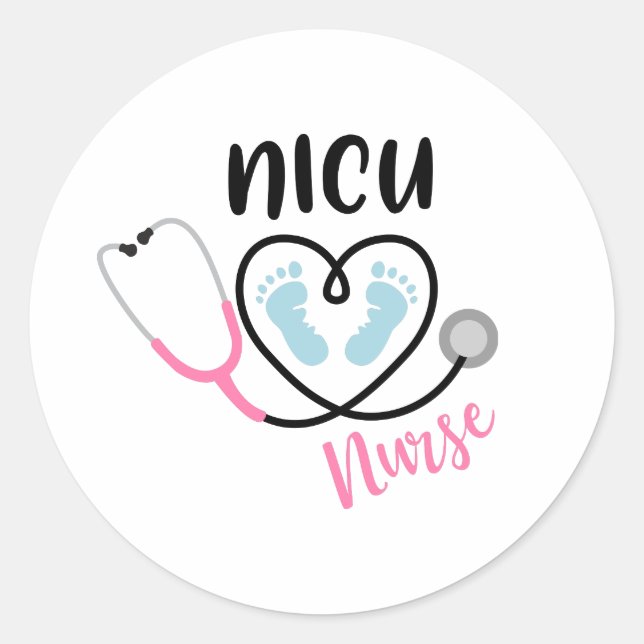 NICU Nurse Runder Aufkleber (Vorderseite)