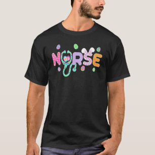 Nicu Nurse Stethoscope Bunny Oars Ostereier Happ T-Shirt