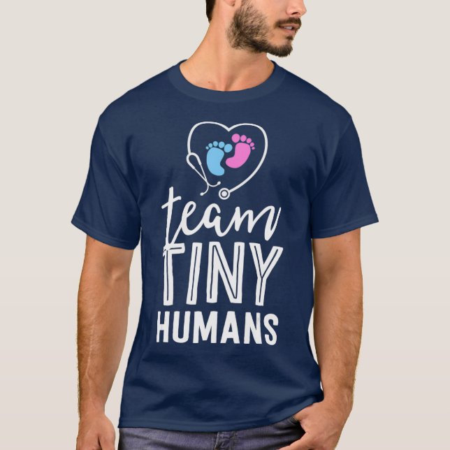NICU Nurse  Team Tiny Humans Gift Neonatal ICU T-Shirt (Vorderseite)