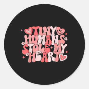 Nicu Nurse Women Valentinstag Tiny Humans Stole Runder Aufkleber