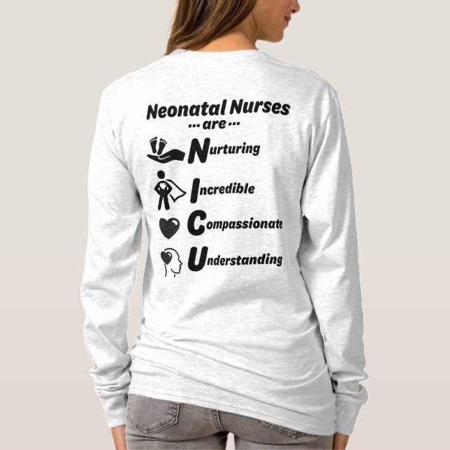 NICU Nurses Langärmeliges Shirt (Rückseite)
