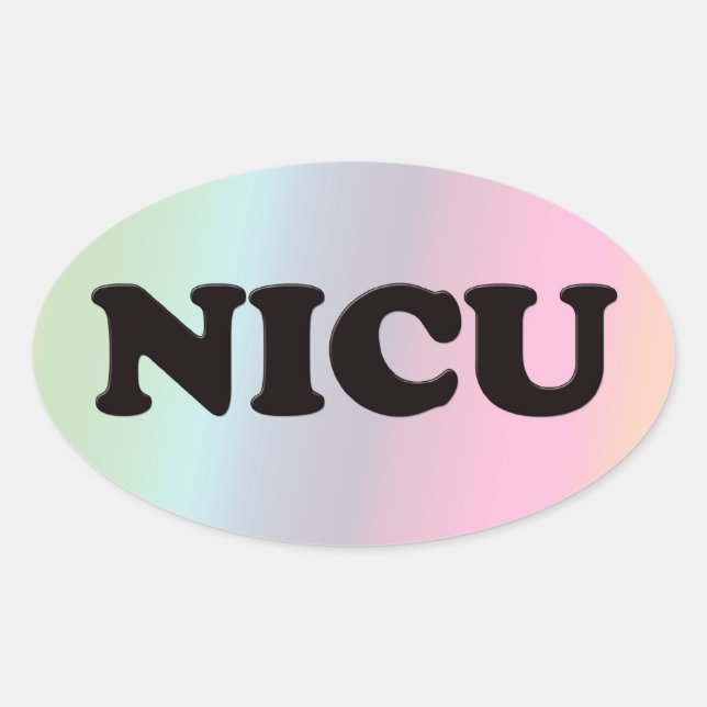 NICU OVALER AUFKLEBER (Vorderseite)
